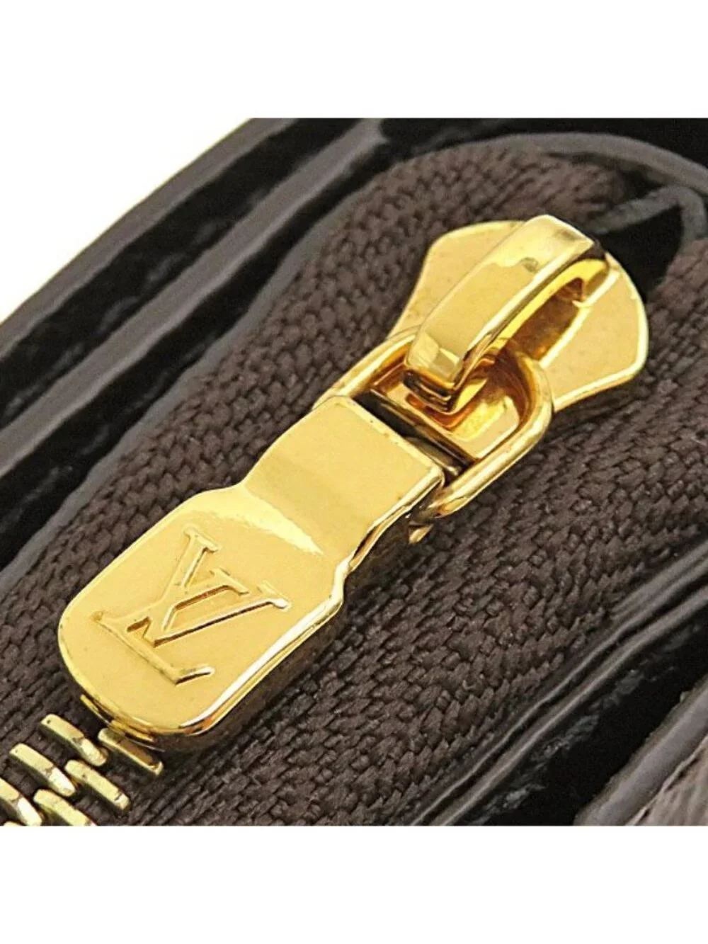 Louis Vuitton Bifold Wallet Portefeuille Lou Monogram Canvas Reverse Gold Brown